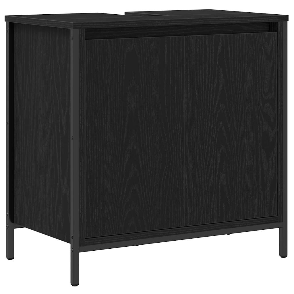Set di mobili per il bagno 5 pz Rovere Nero 36 x 35 x 165 cm | homemem39