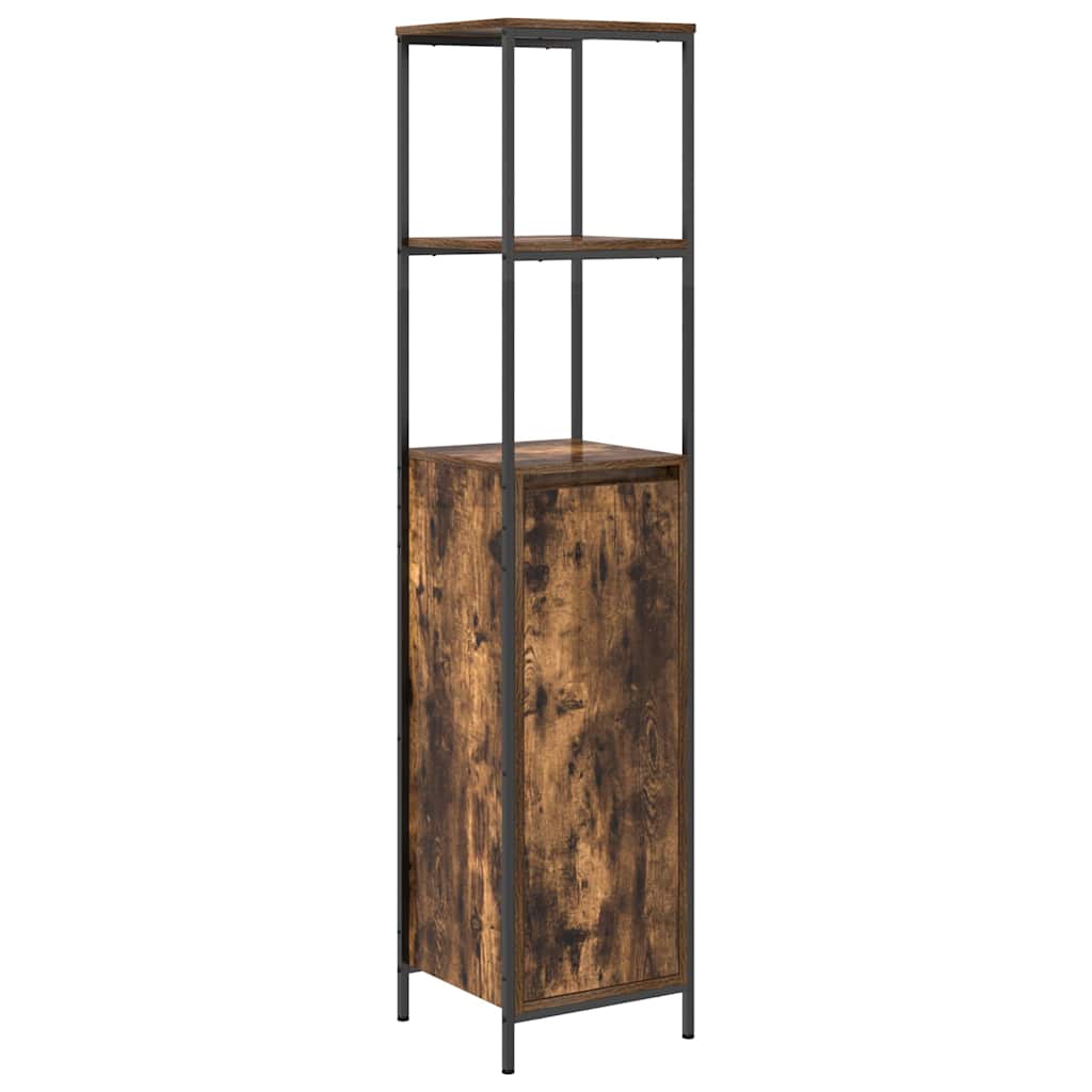 Set di mobili per il bagno 3 pcs Rovere Affumicato e Nero | homemem39
