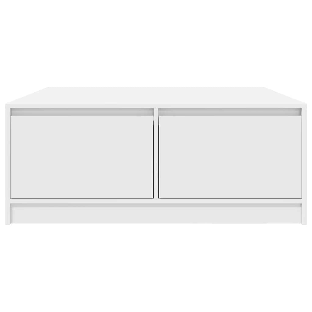 Tavolino da Salotto con Cassetti Bianco 100x100x40 cm | homemem39