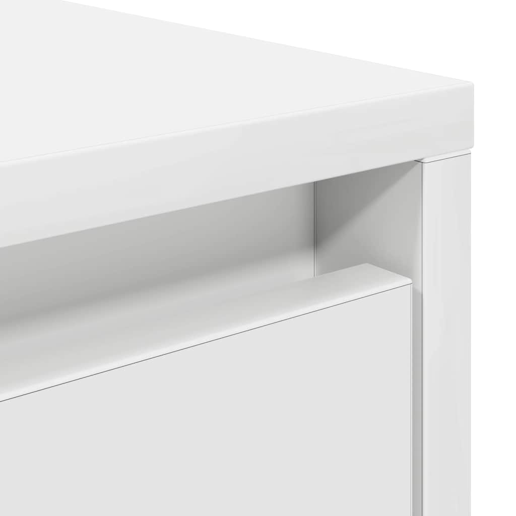 Tavolino da Salotto con Cassetti Bianco 100x100x40 cm | homemem39