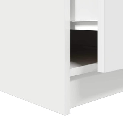 Tavolino da Salotto con Cassetti Bianco 100x100x40 cm | homemem39
