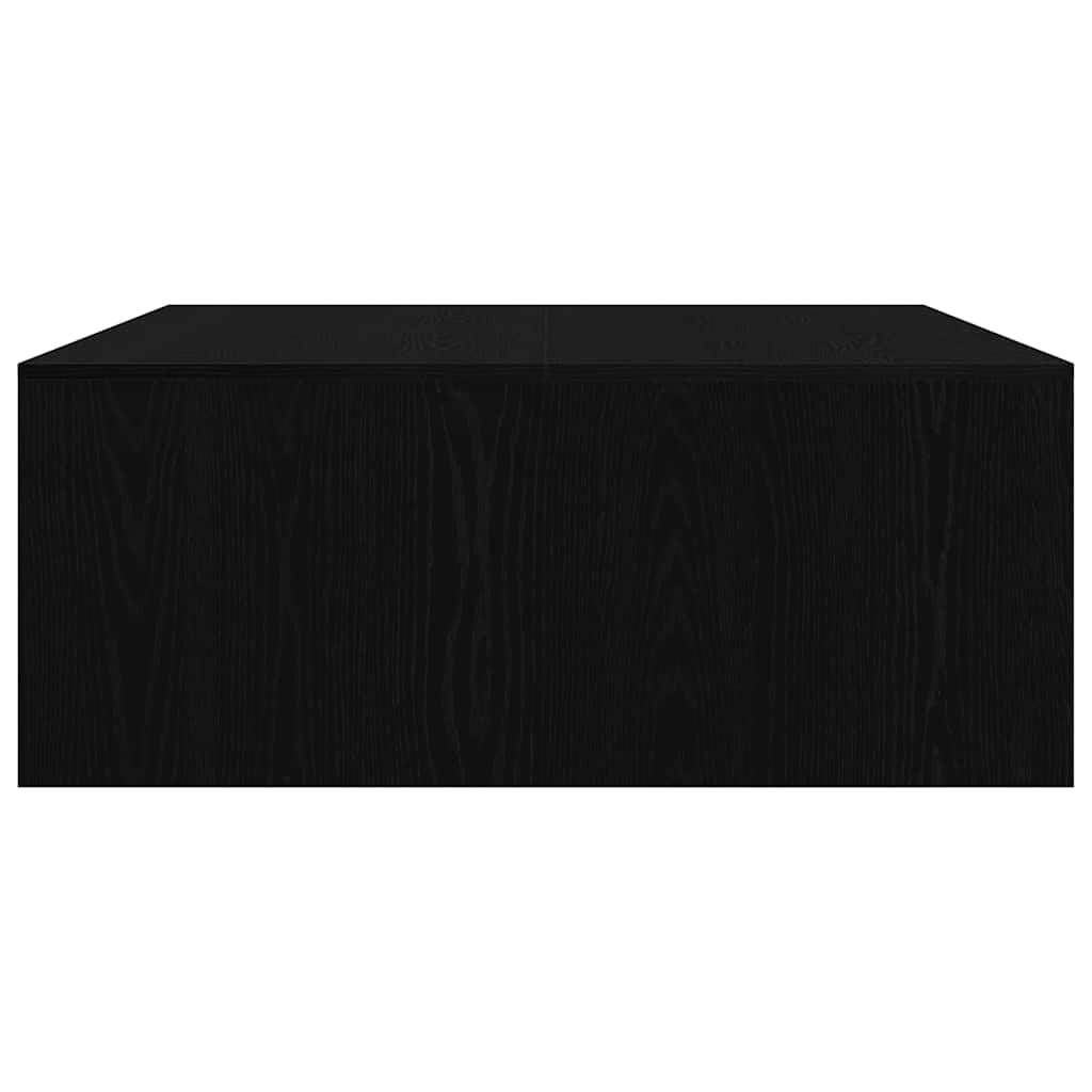 Tavolino da Salotto con Cassetti Rovere Nero 100x100x40 cm | homemem39