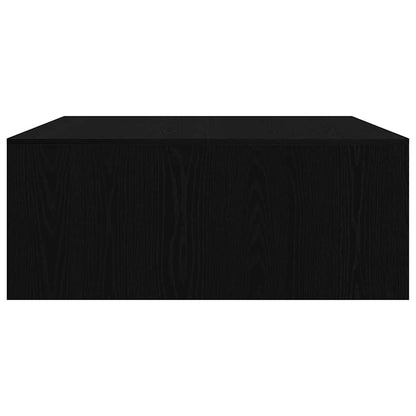 Tavolino da Salotto con Cassetti Rovere Nero 100x100x40 cm