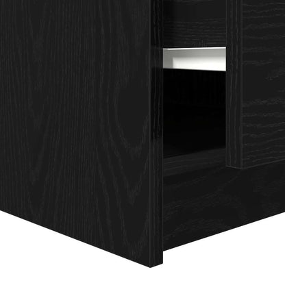 Tavolino da Salotto con Cassetti Rovere Nero 100x100x40 cm | homemem39