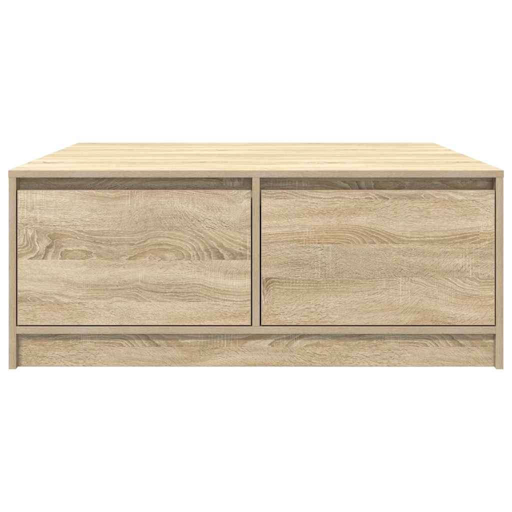 Tavolino da Salotto con Cassetti Rovere Sonoma 100x100x40 cm | homemem39