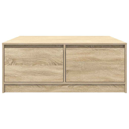Tavolino da Salotto con Cassetti Rovere Sonoma 100x100x40 cm | homemem39