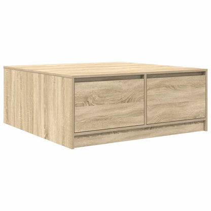 Tavolino da Salotto con Cassetti Rovere Sonoma 100x100x40 cm | homemem39