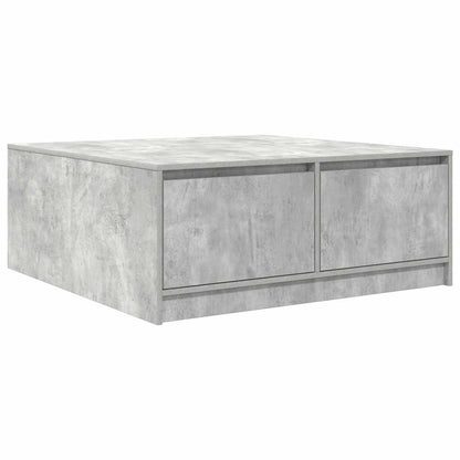Tavolino da Salotto con Cassetti Grigio Cemento 100x100x40 cm | homemem39