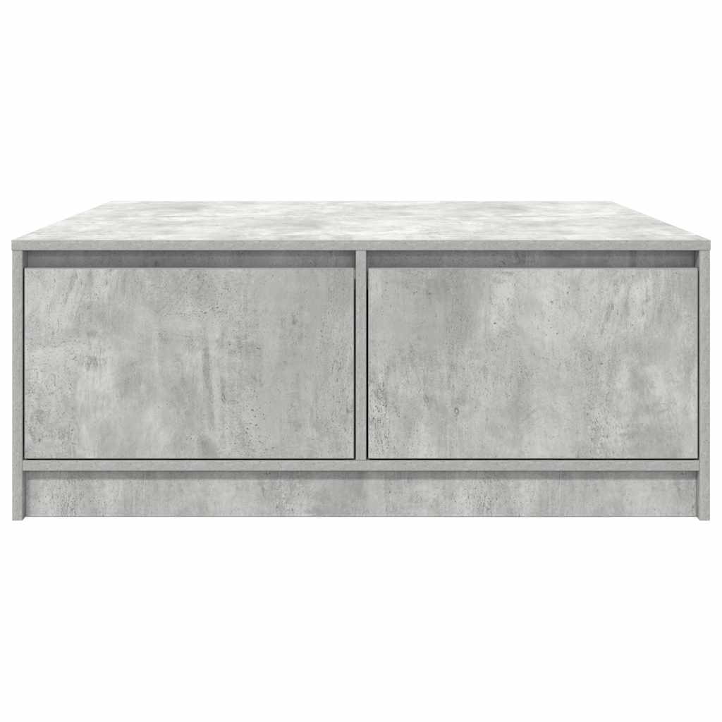 Tavolino da Salotto con Cassetti Grigio Cemento 100x100x40 cm | homemem39