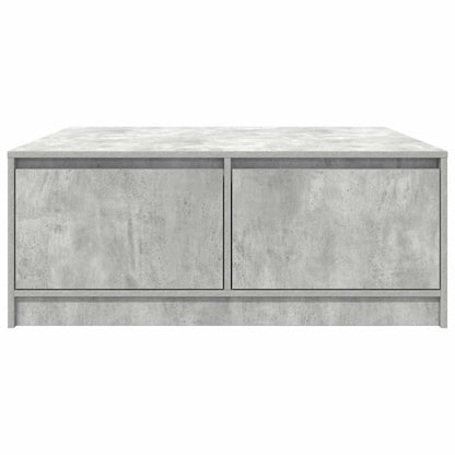 Tavolino da Salotto con Cassetti Grigio Cemento 100x100x40 cm | homemem39