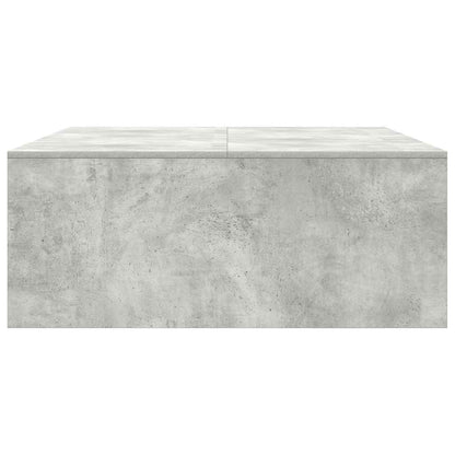 Tavolino da Salotto con Cassetti Grigio Cemento 100x100x40 cm | homemem39