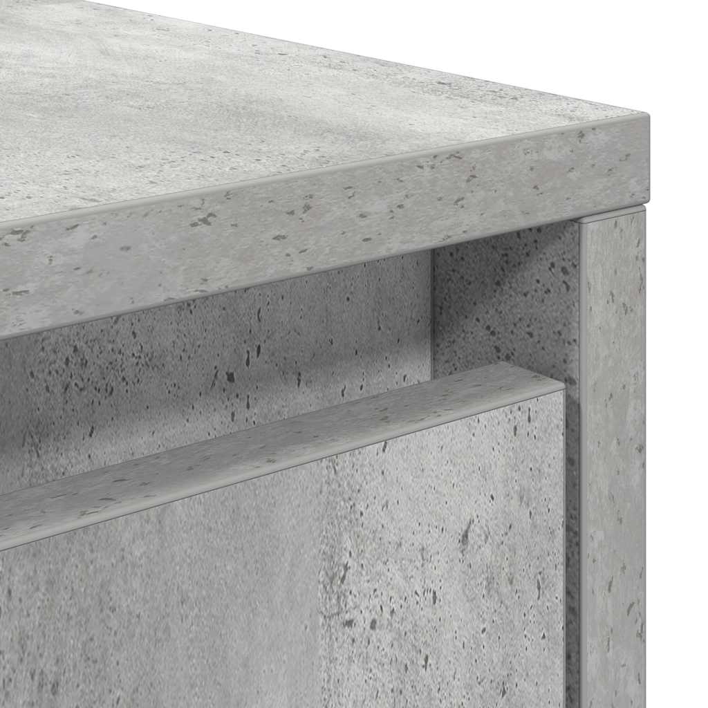 Tavolino da Salotto con Cassetti Grigio Cemento 100x100x40 cm | homemem39