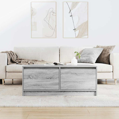 Tavolino da Salotto con Cassetti Grigio Sonoma 100x100x40 cm | homemem39