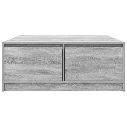 Tavolino da Salotto con Cassetti Grigio Sonoma 100x100x40 cm | homemem39