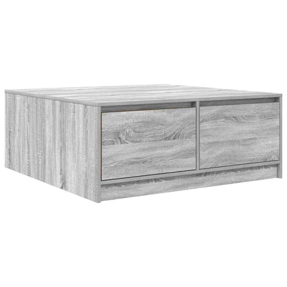 Tavolino da Salotto con Cassetti Grigio Sonoma 100x100x40 cm | homemem39