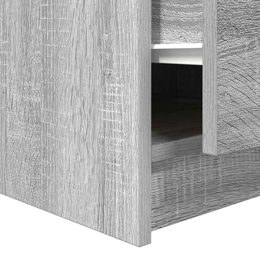 Tavolino da Salotto con Cassetti Grigio Sonoma 100x100x40 cm | homemem39