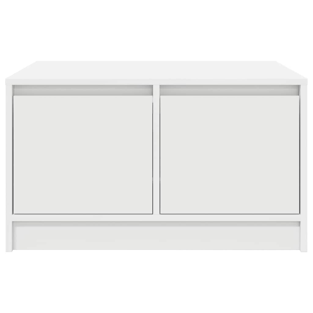 Tavolino da Salotto con Cassetti Bianco 70,5x70x40 cm | homemem39