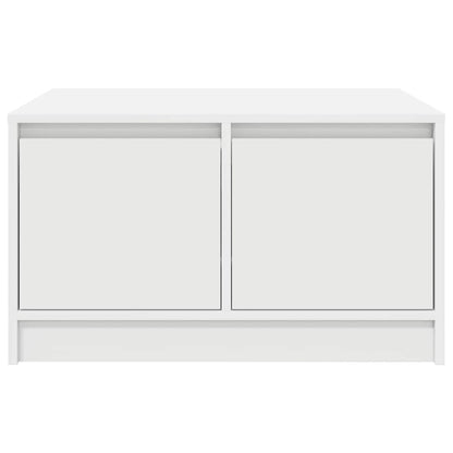 Tavolino da Salotto con Cassetti Bianco 70,5x70x40 cm