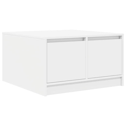 Tavolino da Salotto con Cassetti Bianco 70,5x70x40 cm | homemem39