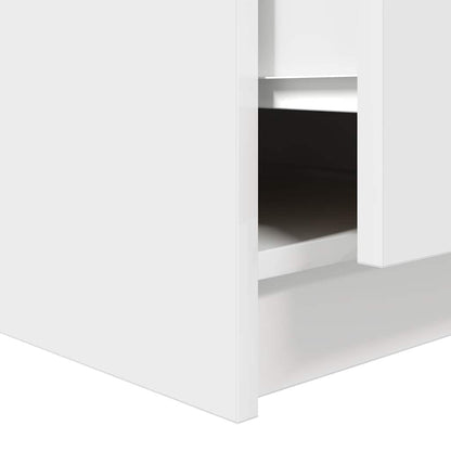 Tavolino da Salotto con Cassetti Bianco 70,5x70x40 cm