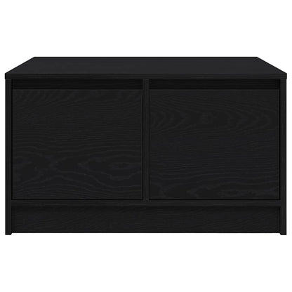 Tavolino da Salotto con Cassetti Rovere Nero 70,5x70x40 cm | homemem39