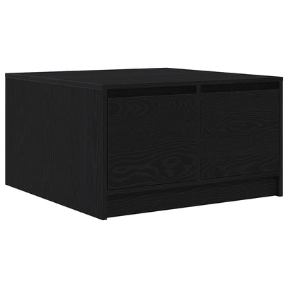 Tavolino da Salotto con Cassetti Rovere Nero 70,5x70x40 cm | homemem39