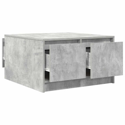 Tavolino da Salotto con Cassetti Grigio Cemento 70,5x70x40 cm | homemem39