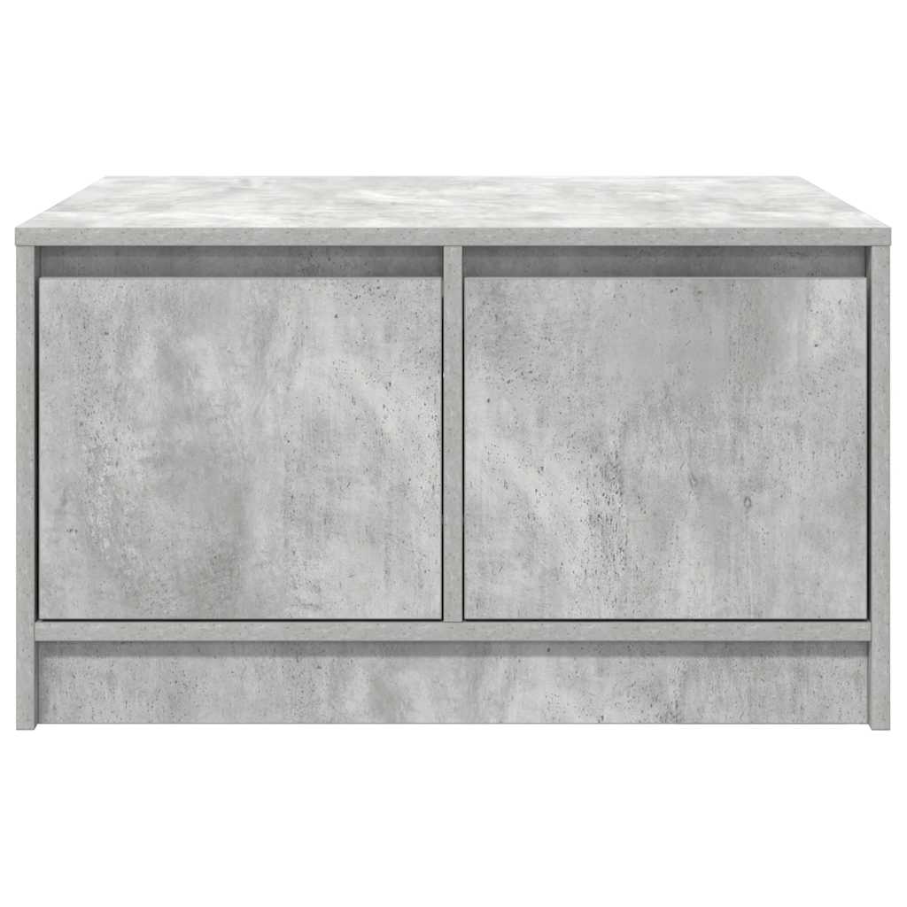 Tavolino da Salotto con Cassetti Grigio Cemento 70,5x70x40 cm