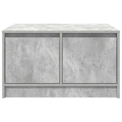 Tavolino da Salotto con Cassetti Grigio Cemento 70,5x70x40 cm