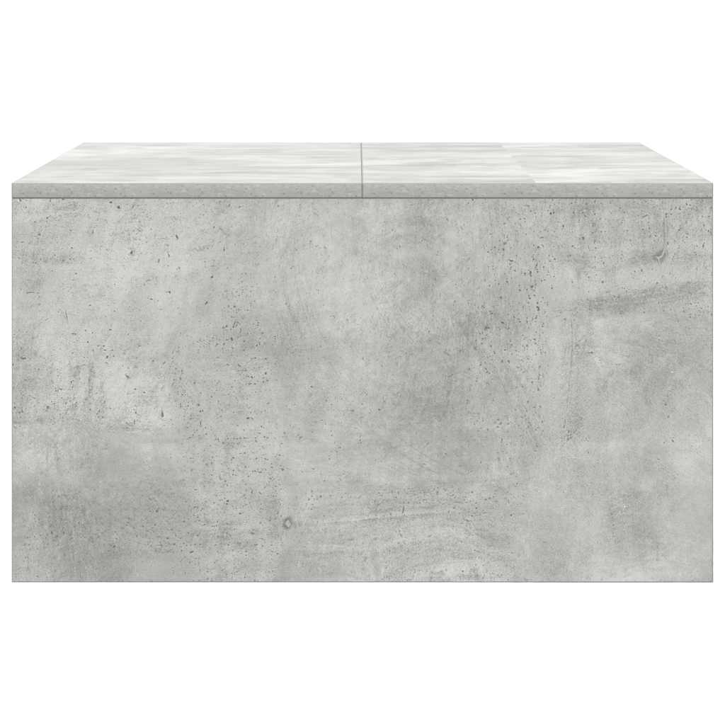 Tavolino da Salotto con Cassetti Grigio Cemento 70,5x70x40 cm