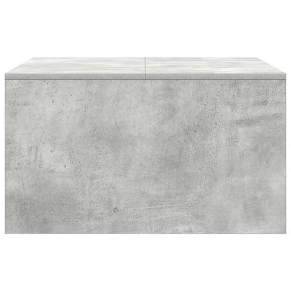 Tavolino da Salotto con Cassetti Grigio Cemento 70,5x70x40 cm