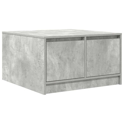Tavolino da Salotto con Cassetti Grigio Cemento 70,5x70x40 cm