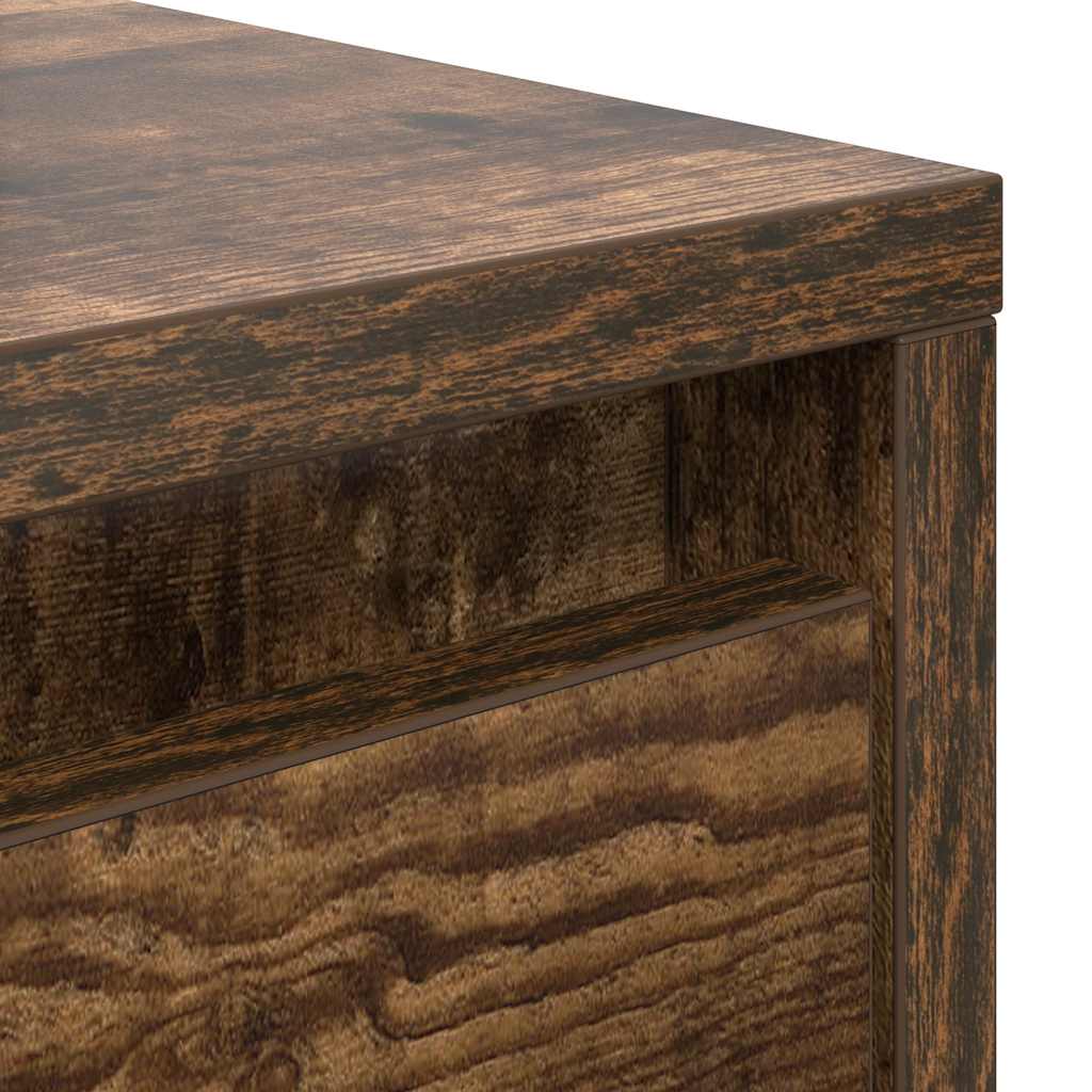 Tavolino da Salotto con Cassetti Rovere Fumo 70,5x70x40 cm | homemem39