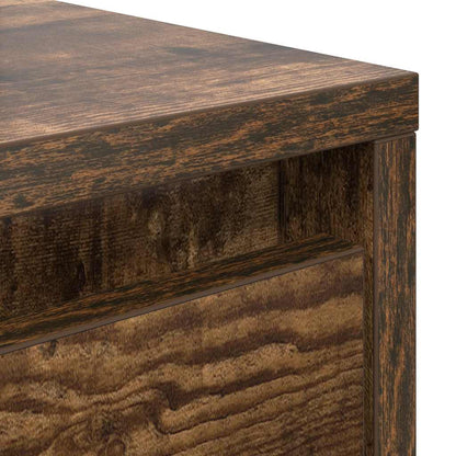 Tavolino da Salotto con Cassetti Rovere Fumo 70,5x70x40 cm | homemem39