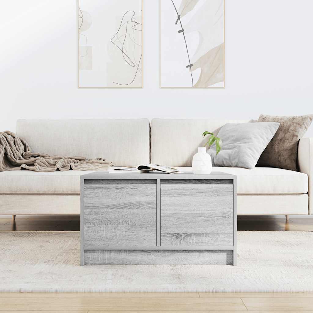 Tavolino da Salotto con Cassetti Grigio Sonoma 70,5x70x40 cm | homemem39