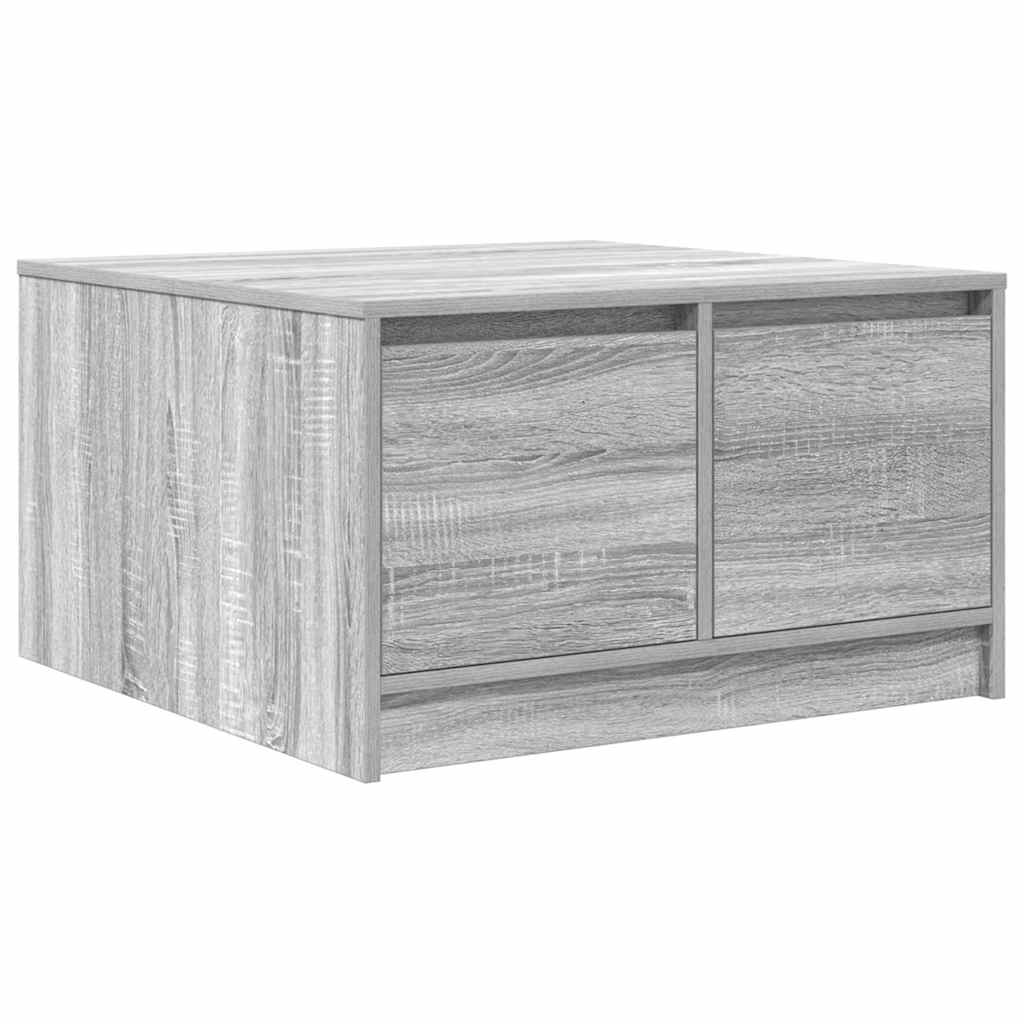 Tavolino da Salotto con Cassetti Grigio Sonoma 70,5x70x40 cm