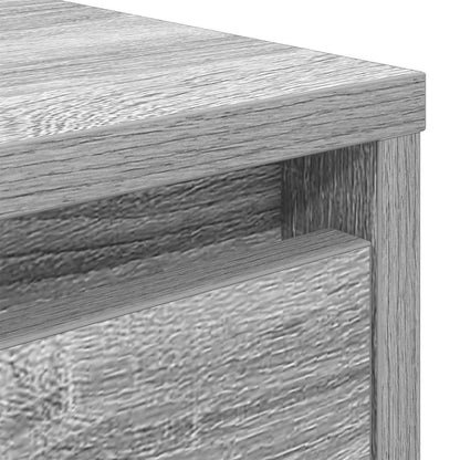 Tavolino da Salotto con Cassetti Grigio Sonoma 70,5x70x40 cm