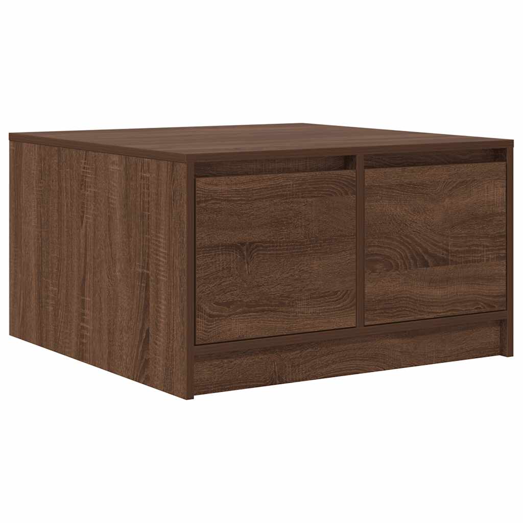 Tavolino da Salotto con Cassetti Rovere Marrone 70,5x70x40 cm | homemem39