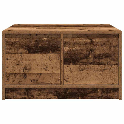 Tavolino da Salotto con Cassetti Legno Antico 70,5x70x40 cm | homemem39