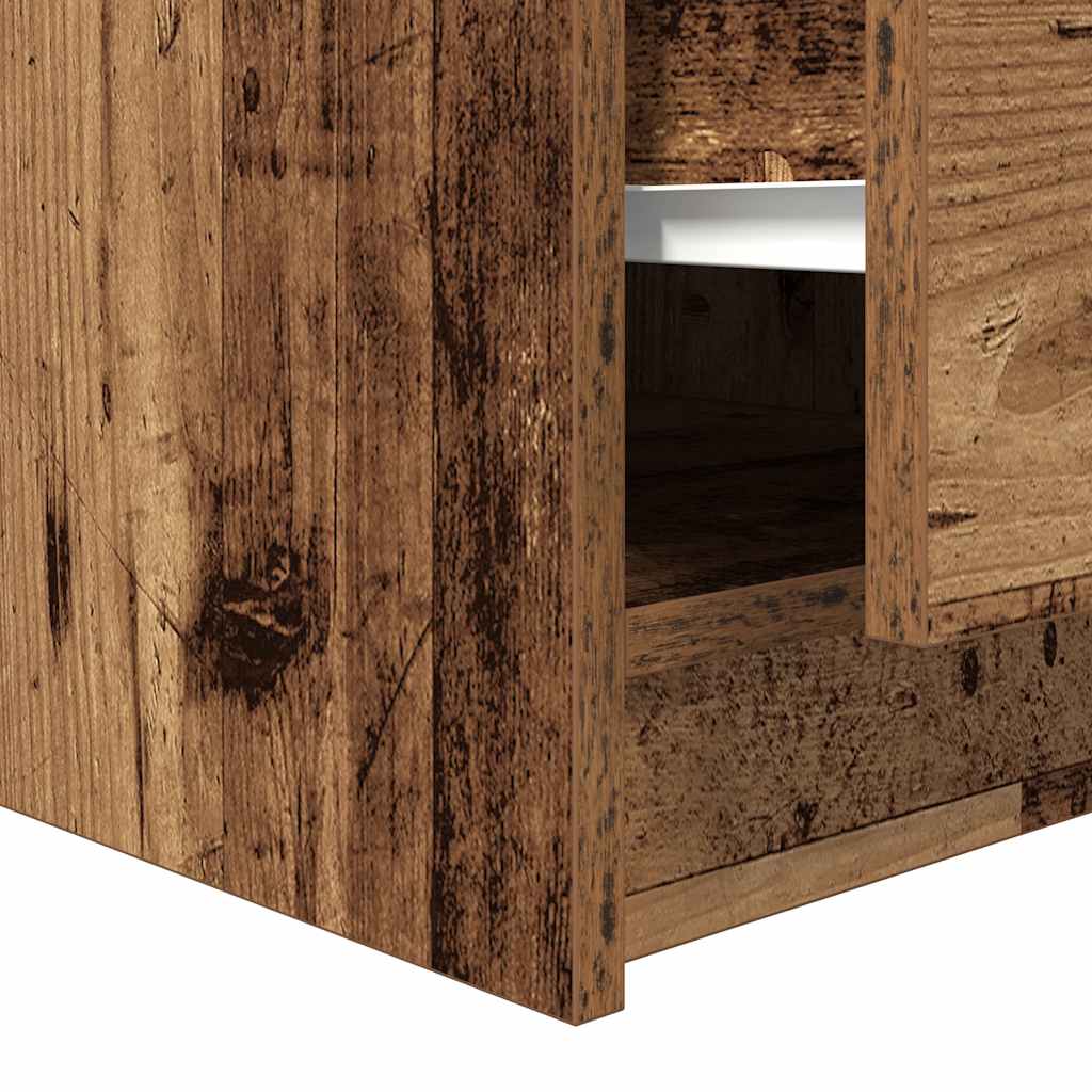 Tavolino da Salotto con Cassetti Legno Antico 70,5x70x40 cm | homemem39