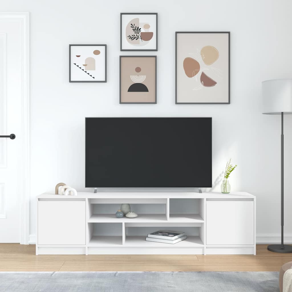 Mobile Porta TV Bianco 188,5x41x50 cm in Legno Multistrato - homemem39