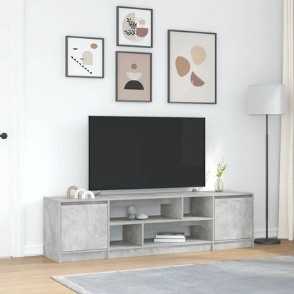 Mobile Porta TV Grigio Cemento 188,5x41x50 cm Legno Multistrato