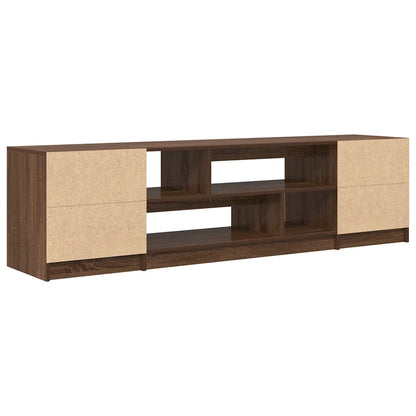 Mobile Porta TV Rovere Marrone 188,5x41x50 cm Legno Multistrato - homemem39