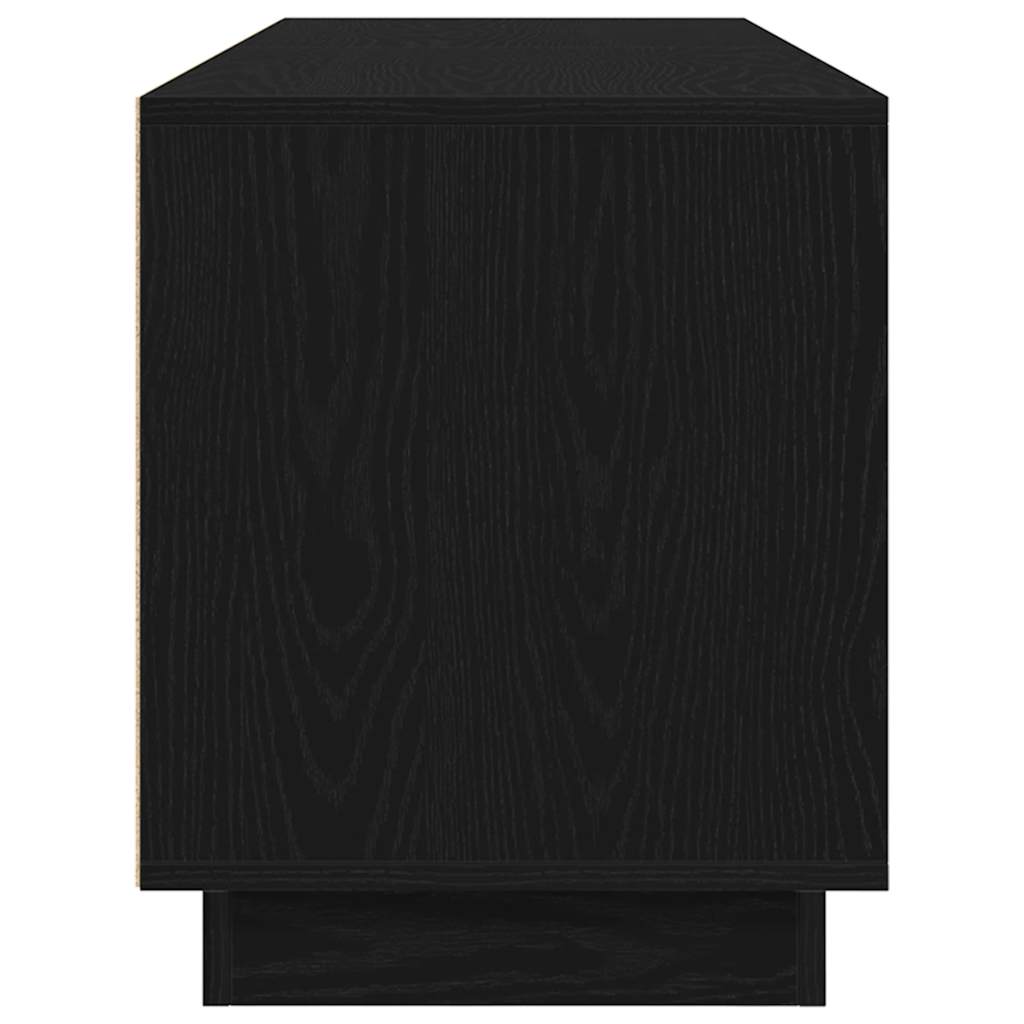 Mobile Porta TV con Luci LED Rovere Nero 160,5x41x50 cm - homemem39