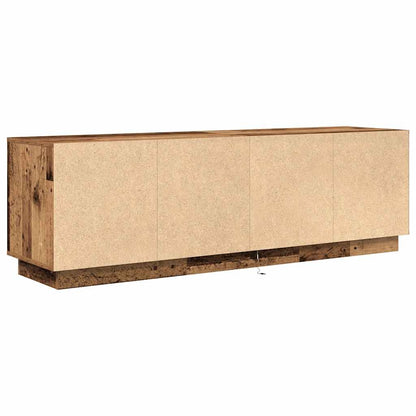 Mobile Porta TV con Luci LED Legno Antico 160,5x41x50 cm