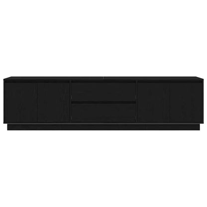 Mobile Porta TV con Luci LED Rovere Nero 193,5x41x50 cm - homemem39