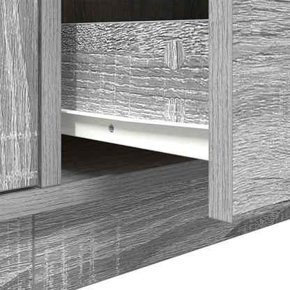 Mobile Porta TV con Luci LED Grigio Sonoma 193,5x41x50 cm