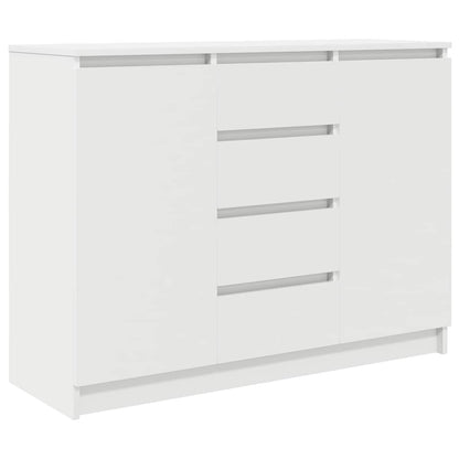Credenza con Cassetti Bianco 100,5x35x76cm in Legno Multistrato - homemem39