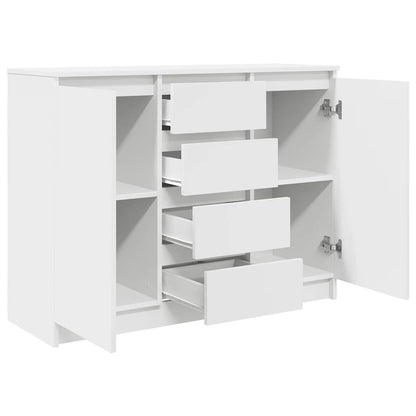Credenza con Cassetti Bianco 100,5x35x76cm in Legno Multistrato - homemem39