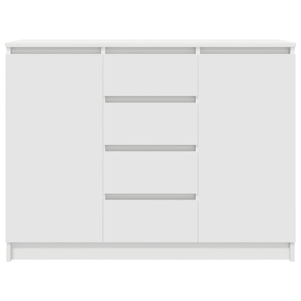 Credenza con Cassetti Bianco 100,5x35x76cm in Legno Multistrato - homemem39
